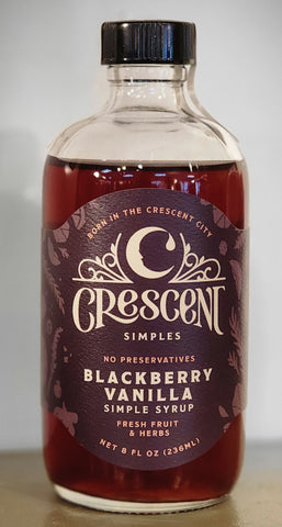 Crescent Blackberry Vanilla Simple Syrup 8 oz.