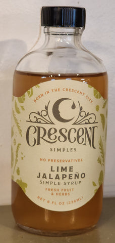 Crescent Lime Jalapeno Simple Syrup 8 oz.