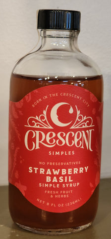 Crescent Strawberry Basil Simple Syrups 8 oz.